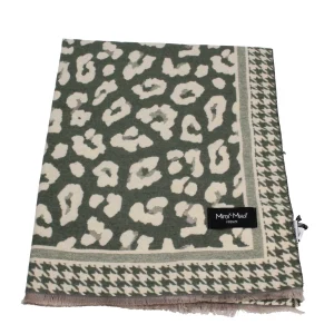 Outlet Sciarpa con motivo animalier e bordi a contrasto Mimi Mua Donna Foulard E Sciarpe