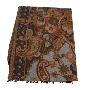 Discount Sciarpa con motivo paisley e frange Mimi Mua Donna Foulard E Sciarpe