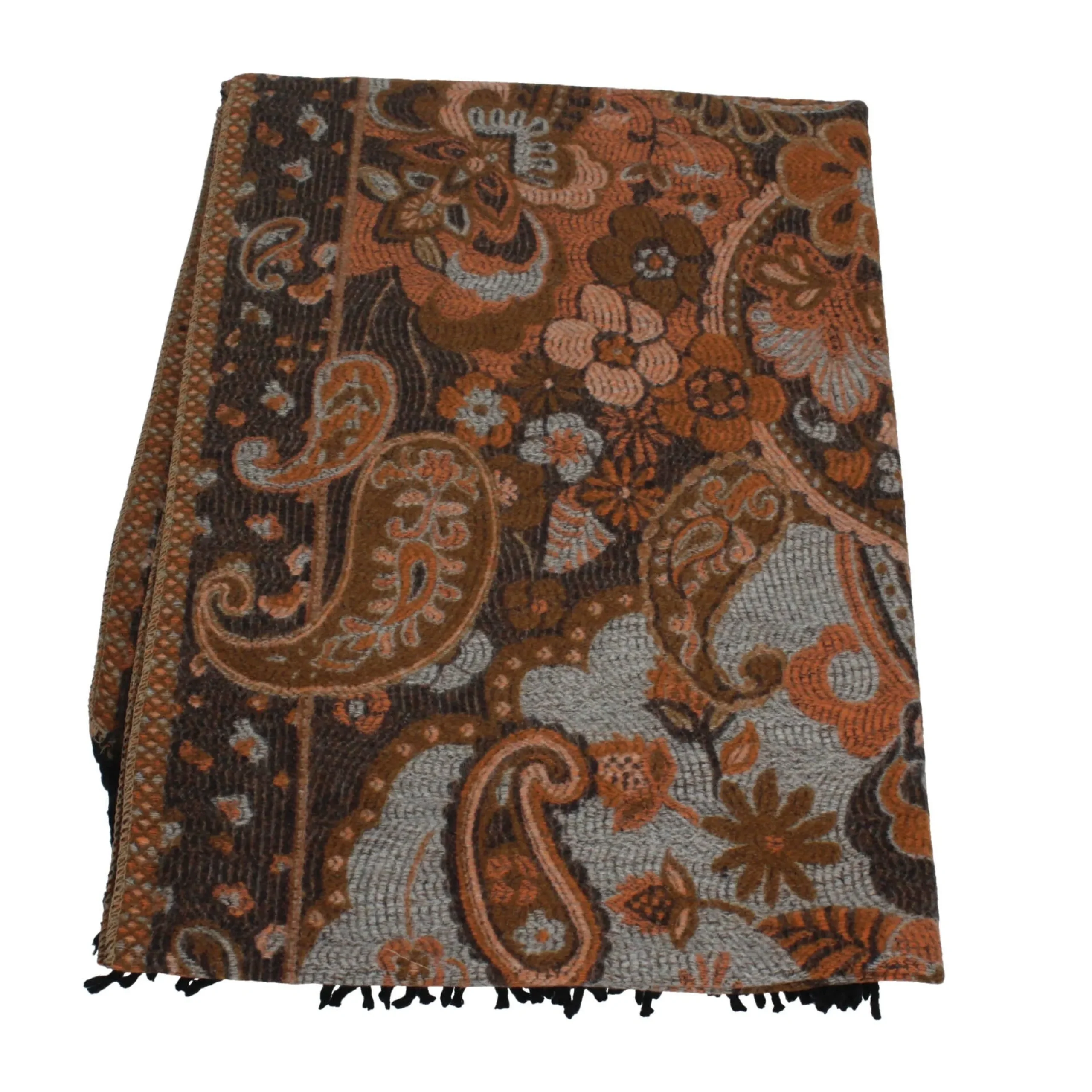 sciarpa_con_motivo_paisle_1.webp Discount Sciarpa con motivo paisley e frange Mimi Mua Donna Foulard E Sciarpe