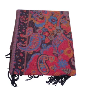 Discount Sciarpa con motivo paisley e frange Mimi Mua Donna Foulard E Sciarpe