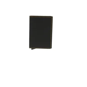 Online Miniwallet Elegante con Cuciture a Contrasto e Protezione RFID Uomo Portatessere