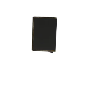 Online Miniwallet Elegante con Cuciture a Contrasto e Protezione RFID Uomo Portatessere