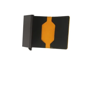 Online Miniwallet Elegante con Cuciture a Contrasto e Protezione RFID Uomo Portatessere
