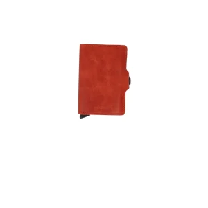 Best Miniwallet in Pelle Arancione con Cardprotector RFID Uomo Portatessere