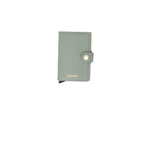 New Miniwallet in Pelle Rosa Texturizzata con Cardprotector RFID Donna Portatessere
