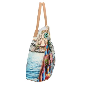 Fashion Shopping bag YNot capiente con stampa artistica e doppio manico Donna Borse Shopping