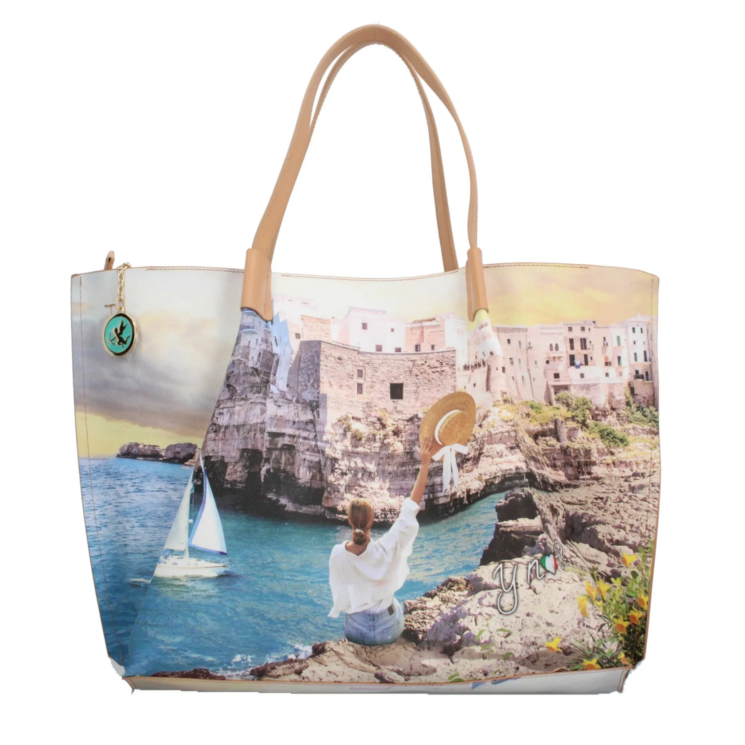 shopping_bag_ynot_capient_4.webp Fashion Shopping bag YNot capiente con stampa artistica e doppio manico Donna Borse Shopping