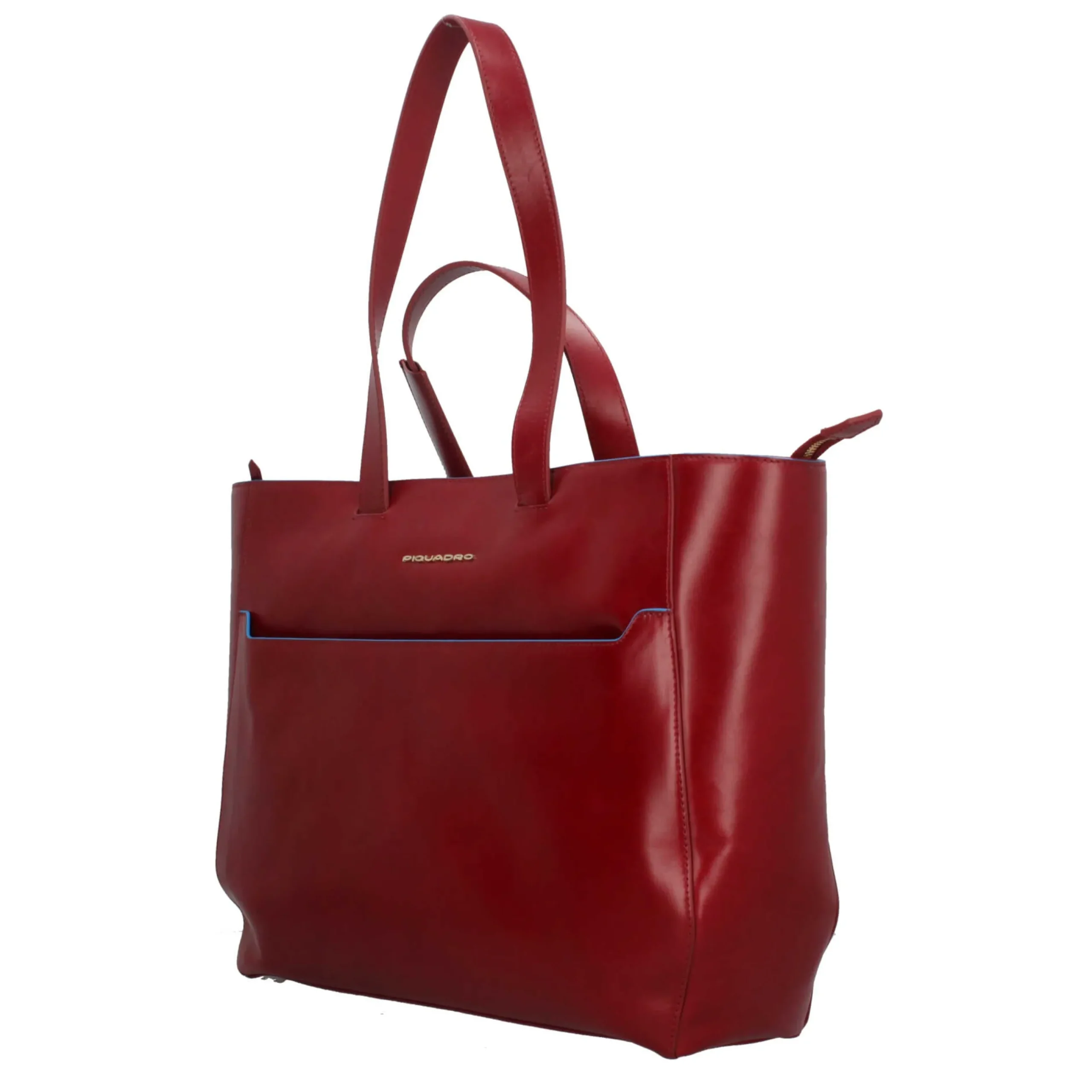 tote_bag_piquadro_in_pell_1.webp New Tote bag in pelle per laptop 15,6" con protezione RFID Donna Borse A Mano