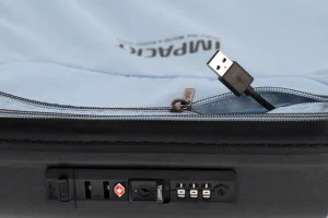 Hot Valigia bagaglio a mano rigida Impackt con USB, TSA e ruote rinforzate Trolley Cabina