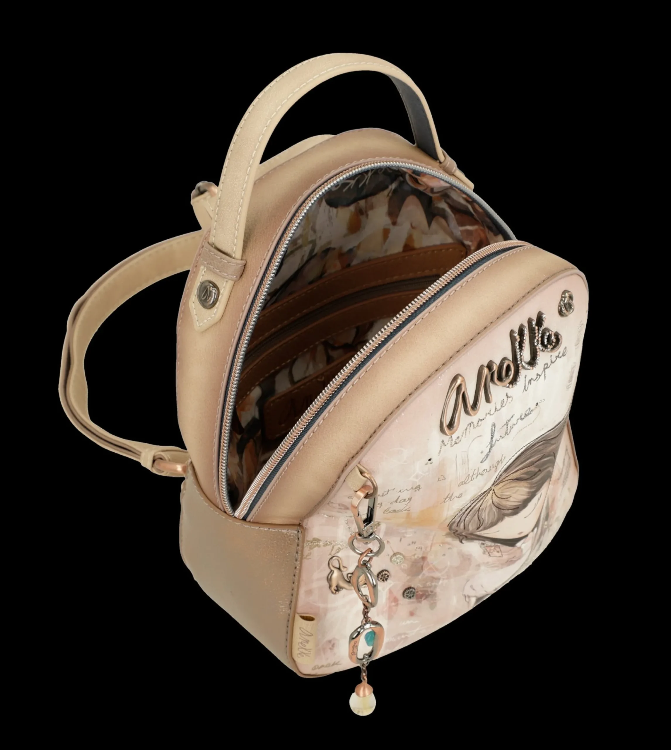 zainetto_anekke_compatto__2.webp Online Zainetto compatto ed elegante con illustrazione artistica Donna Zaini