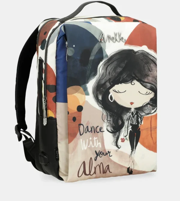 Hot Zaino capiente con stampa artistica e design ergonomico Donna Zaini