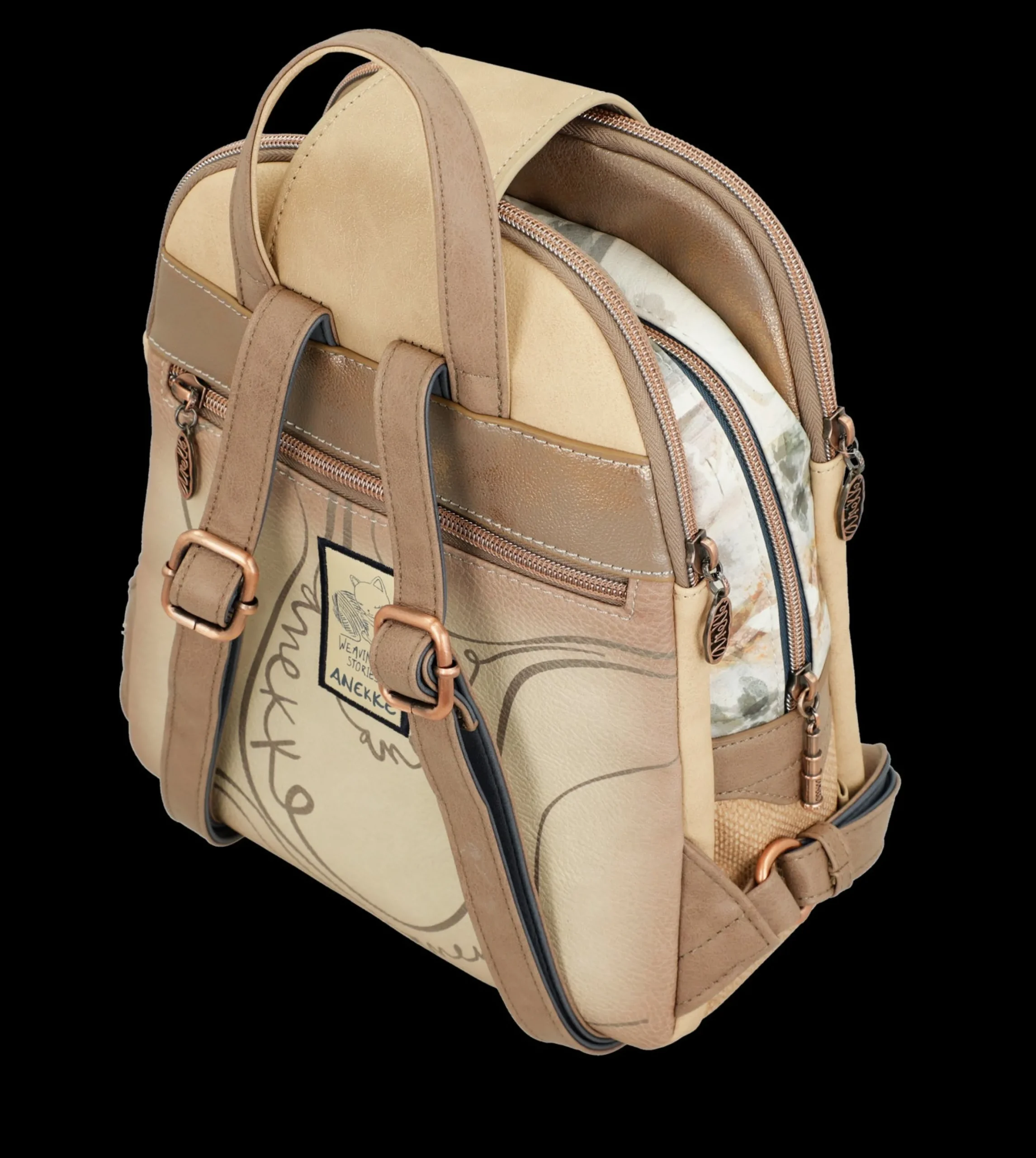 zaino_anekke_con_chiusura_5-1.webp Clearance Zaino con chiusura a patta e dettagli romantici Donna Zaini