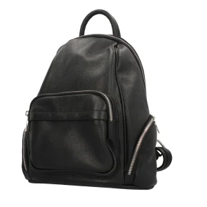 Hot Zaino in pelle doppia zip Donna Zaini