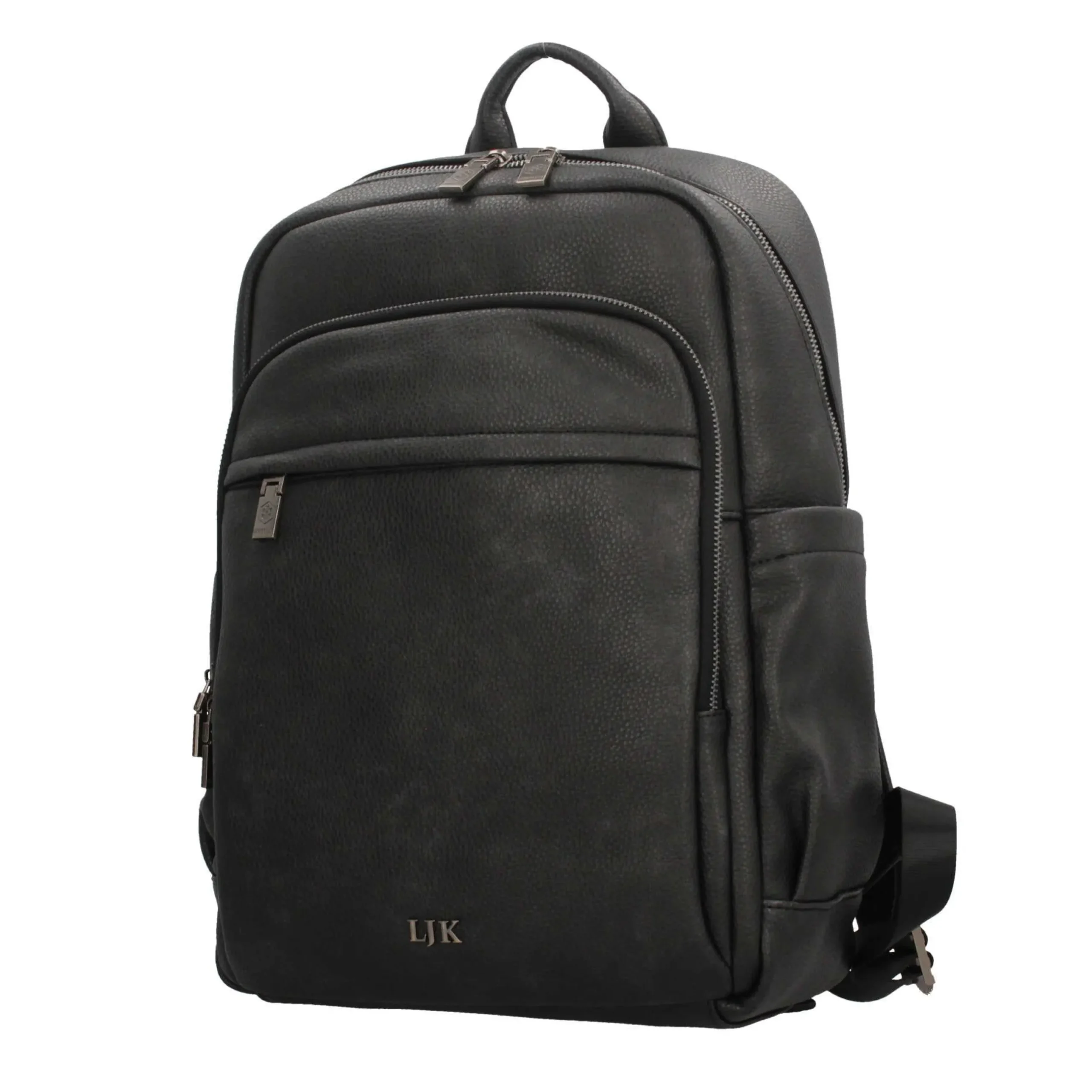 zaino_lumberjack_in_pelle_1.webp Discount Zaino in pelle con doppia zip e tasche multiple Uomo Zaini