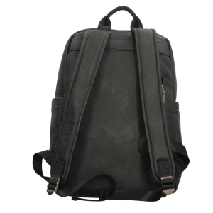 Discount Zaino in pelle con doppia zip e tasche multiple Uomo Zaini