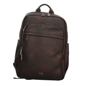 Discount Zaino in pelle con doppia zip e tasche multiple Uomo Zaini