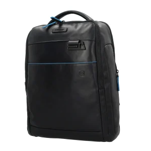 Fashion Zaino portacomputer in vera pelle Blue Square Uomo Zaini